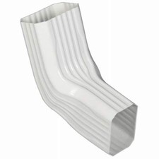 37066 A-B Transition Gutter Elbow, PVC, White, 2 x 3-In. - Quantity 1515