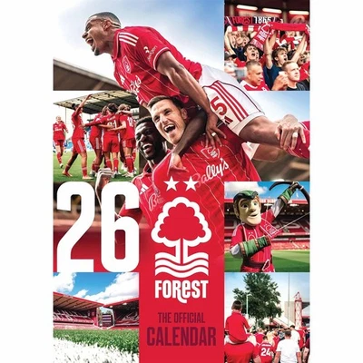 TWOCAN DESIGN LTD Nottingham Forest FC A3 Calendar 2026 - Football - Month To View