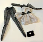 Vintage 1996 Barbie Doll Fashion Avenue 15862 Silver Black Party Cocktail