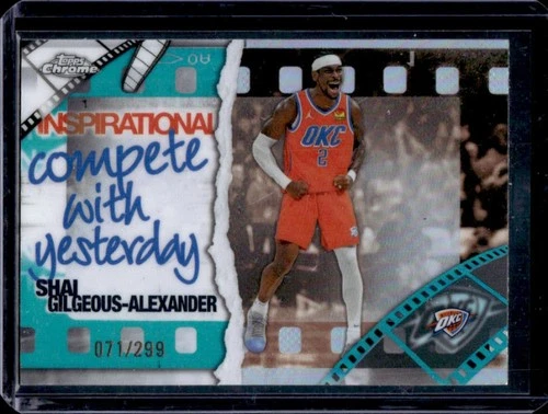 2025 Topps Chrome Shai Gilgeous-Alexander Refractors Teal (RAW)