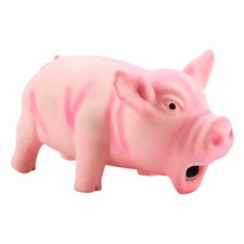 Cute Pig Grunting Squeak Latex Pet Chew Toys For Dog Puppy Toy Pink 