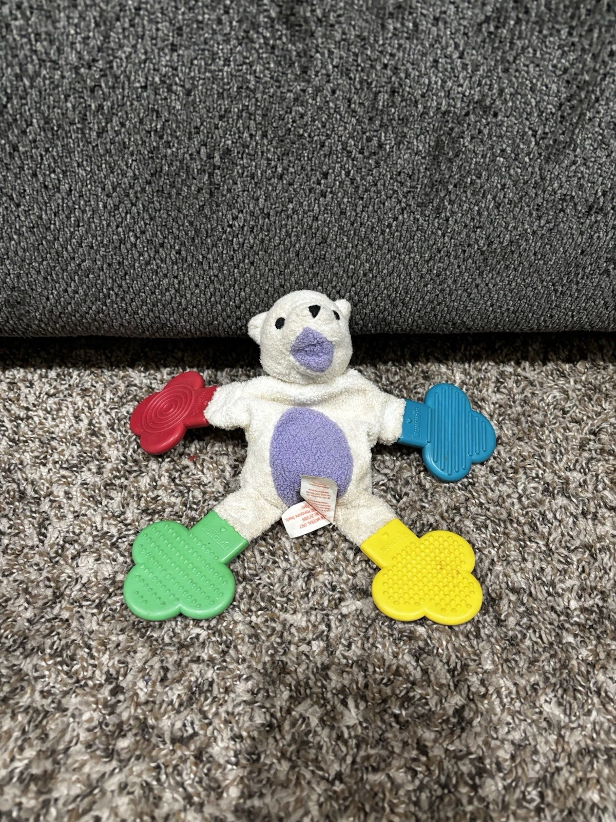 VTG Munchkin Polar Bear Teether Babies Stuffed Plush Teether Teething Baby Toy