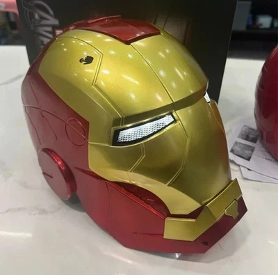 Iron Man MK5 Gold Helmet 1:1 | Electric Opening & Closing Mask | LED Lights NEW