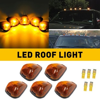 5Pcs Amber Roof Top Amber Cab Running Lights DRL LED for Ford F-250 F-350 F-450