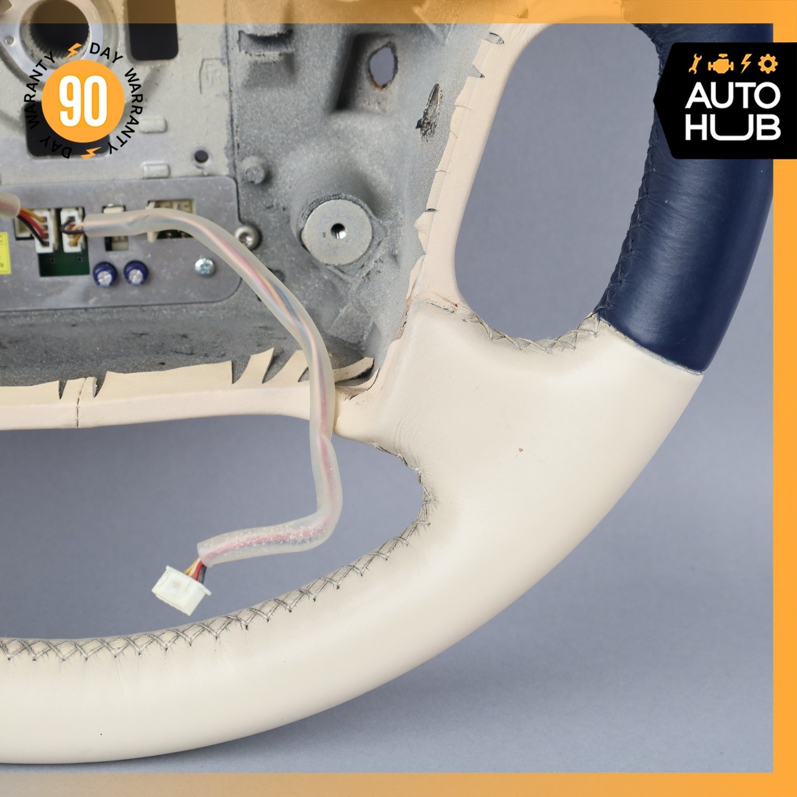 99-02 Bentley Arnage Steering Wheel Beige Blue PH27727PB OEM 42k
