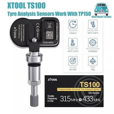 XTOOL TS100 Sensor 433MHz Universal Reifendrucksensor TPMS RDKS Programmierer DE