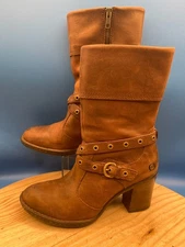 Born Boots B47106 CCG12 Women's Sz 6/EU36.5 Brown Leather Buckle Strap