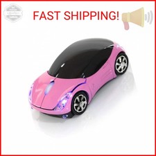 Pink Wireless Car Mouse 2.4G Optical USB Receiver for PC and Laptop