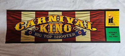 IT CARNIVAL KING Arcade Game Translite MARQUEE 7.5'' x 25 5/8'' Dynamo Cabinet