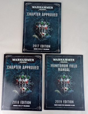 Warhammer 40k Chapter Approved 2017 2018 Munitorum Field Manual 2019 3 Book Lot