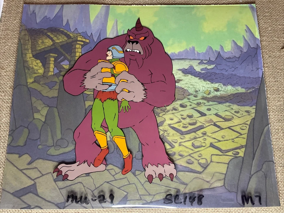 HE-MAN Animation Cel vintage MOTU cartoon production art 80’s Art She-Ra I8 - Image 2 of 2
