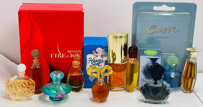 12 PC Miniature Fragrances - HALSTON, OMBRE ROSE, CHANTILLY, PASSION, ++VINTAGE