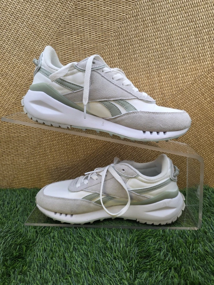 Reebok Shoes Womens 7.5 Forte Racer Athletic Running Sneakers White Mint Green - Image 2 of 4