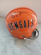 Charlie Joiner Signed FS Cincinnati Bengals Riddell RK Kra-lite Helmet - Beckett