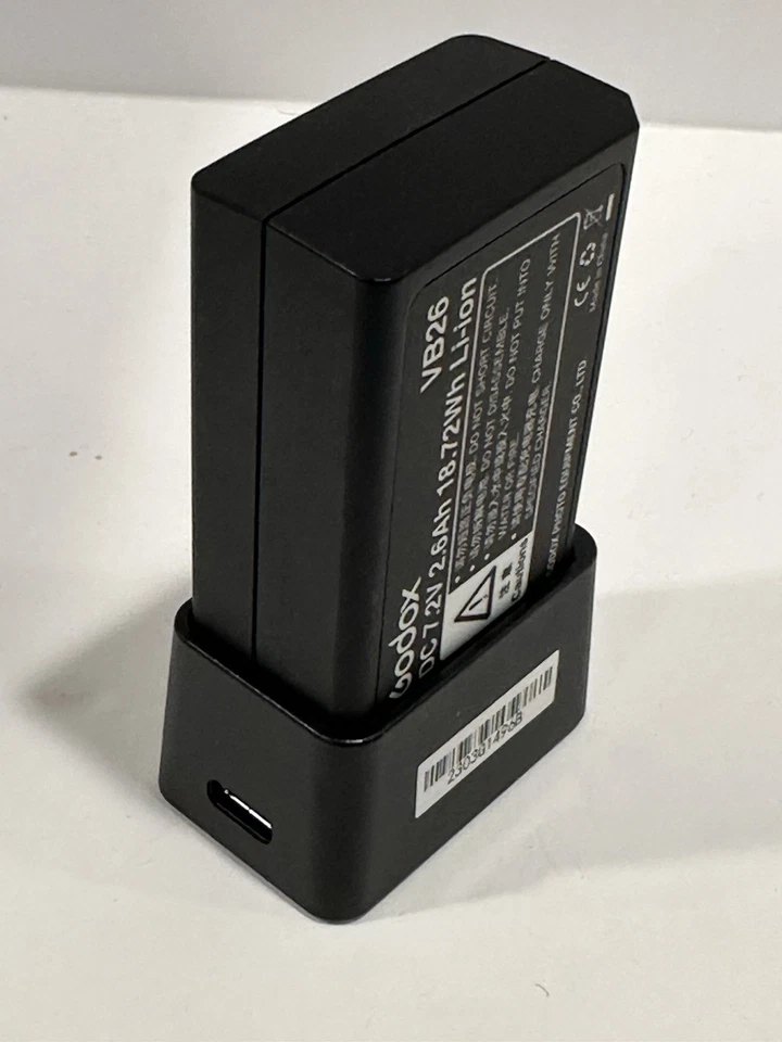 GODOX V1N Flash V1-N Black Flash Speedlite - Missing USB-C Cable Tested Works - Image 4 of 4