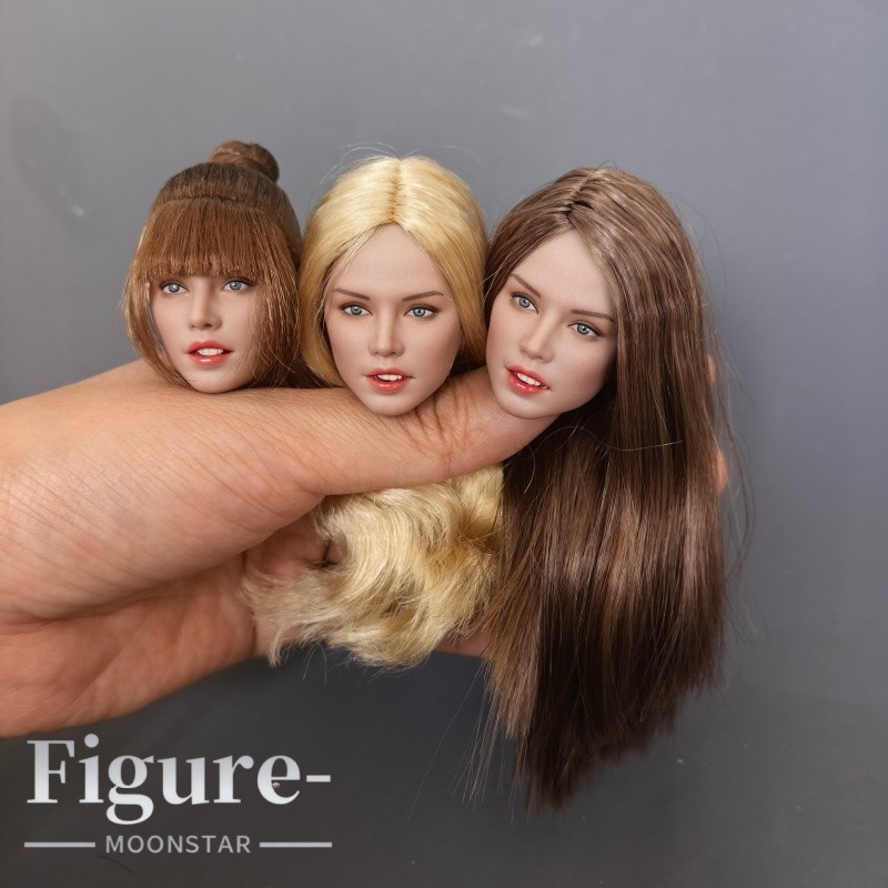SDH048 1/6 Female Head Sculpt Hair Transplant Model Fit 12" TBL Suntan Figures