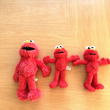 Lot of 3 Sesame Street Elmo Plush Dolls 9"-12" Fisher Price Mattel Stuffed Toys