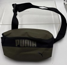 Cintura regolabile PUMA unisex OSFA marsupio sportivo nero/verde mimetico logo 10x6x3