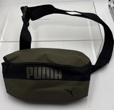 PUMA Unisex OSFA Waist Bags Sports Black/ Camo Green 10x6x3 Logo Adjustablebelt