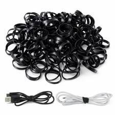 200 PCS Small Black Rubber Bands, 1 Inch Elastic Rubber Band Black Thick Hair...