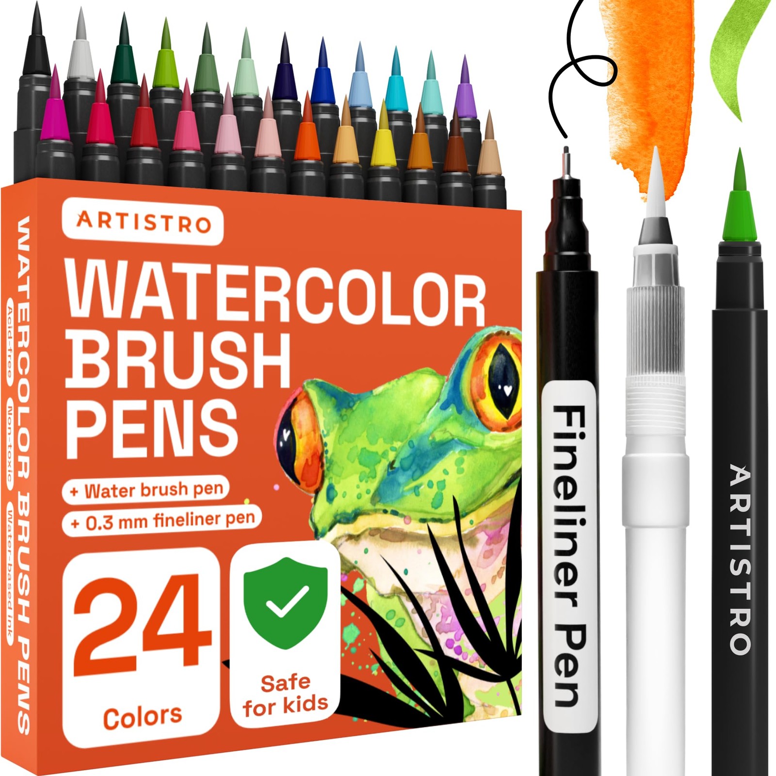 With Flexible Paint Brush Pens For Pros
