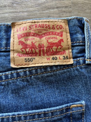 Men's Levis 550 Relaxed Fit 40x34 Medium Wash Denim Blue Jean 005504891 - Picture 14 of 15
