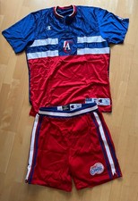 1990s NBA Los Angeles Clippers Team Issued Game Shorts & Shooting Shirt, Gr. XL