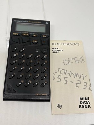 TEXAS INSTRUMENTS MINI DATA BANK & CALCULATOR