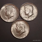 1964 D Kennedy 90% Silver Half-Dollar from Denver Mint Lot of 3 C191