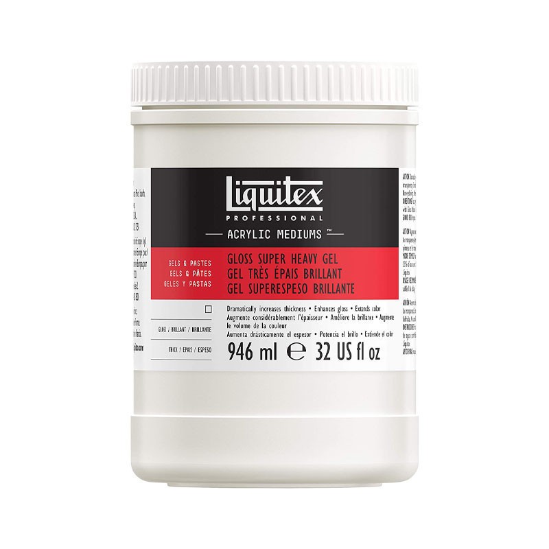 Médium gel empâtement acrylique Liquitex brillant 473ml liant texture