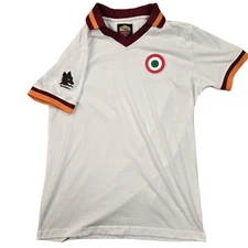 AS Roma Shirt Mens Large White Retro Soccer COPA Football Made In Europe