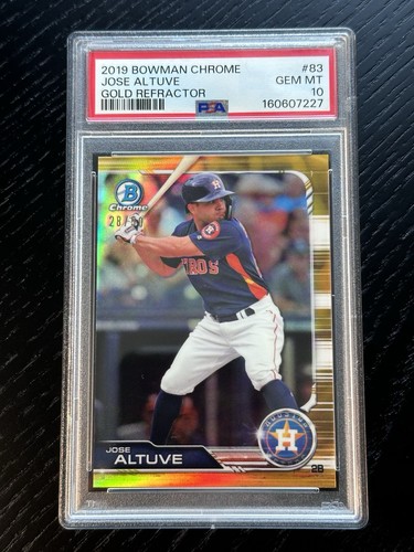 2019 Bowman Chrome - Jose Altuve #83 Gold Refractor /50 - PSA 10