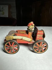 Antique Tin Toy Fire Engine Masudaya Modern Toys Japan Parts Only 4”