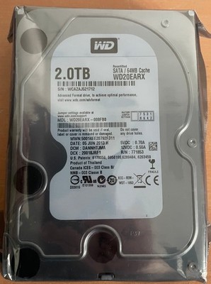 Western Digital WD20EARX-008FB0 2TB 7.2K 64MB Cache Festplatte