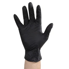 Food Handler Safe Hand M2650027 Large Powder Free Black Nitrile Gloves