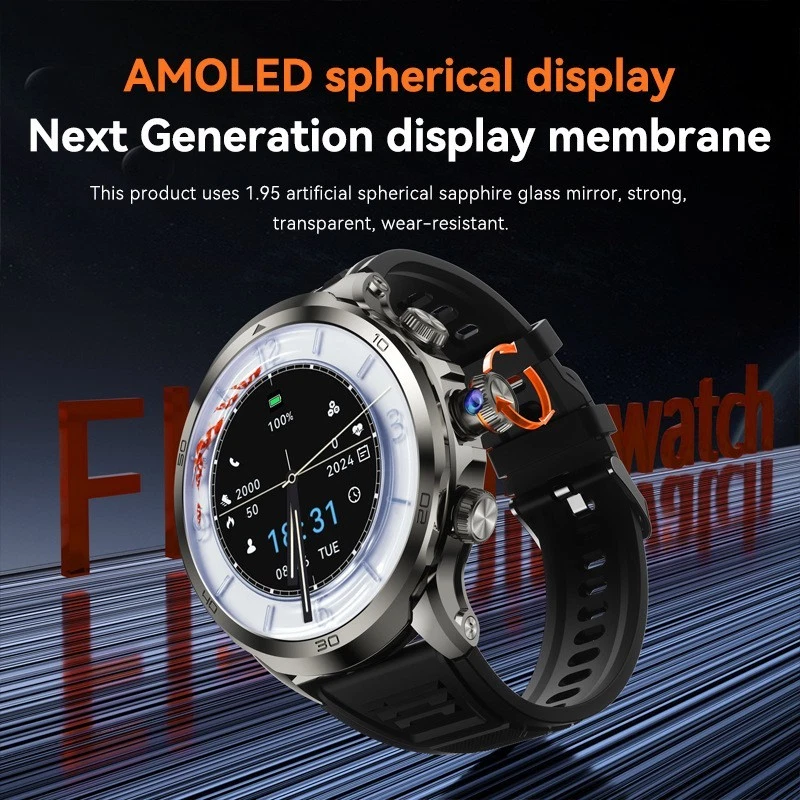 H19 Smart Watch 4G Android SIM Card Supported NFC Heart Rate Monitor Rotating - Image 2 of 4
