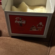 Coca-Cola 1999 Santa Claus Advertising Ornament Ceramic Red/White/Black