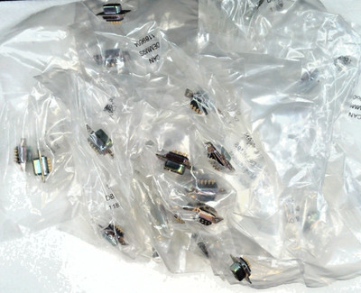 DB9 Female Connector, RS232 Serial Port, Gold Plated Pins, Lot of 100!