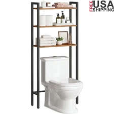 Over The Toilet Storage Cabinet Space Saving 3 Tier Organizer Bathroom Shelf New