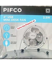 Image of Portable Desktop Cooling Desk Laptop USB Fan Super Silent 4" Pifco USB Mini Fan