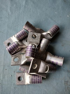 Lot of (12) Burndy 4/0 awg FLEX lugs, YAVL-TC-FX, (1)3/8'' mtg hole
