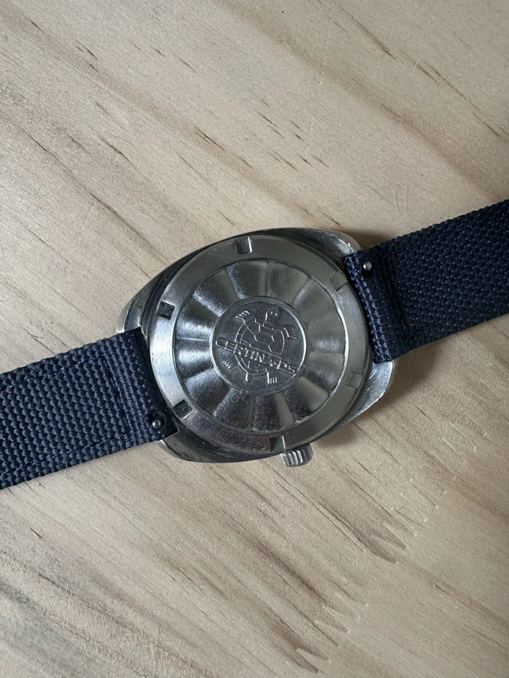 Certina DS-2 Automatik Armbanduhr Datum Edelstahl silber Blau Textil ZB beige - Bild 2 von 4