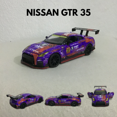1:32 Nissan GTR R35 AAPE Eva Racing Diecast Car Pull Back Sound