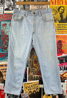 levi's 550 USA製　W34 L30 vintage wash 90s Vintage 90s Faded Light Wash Levi's 550 Relax Fit 34x26 Bootcut