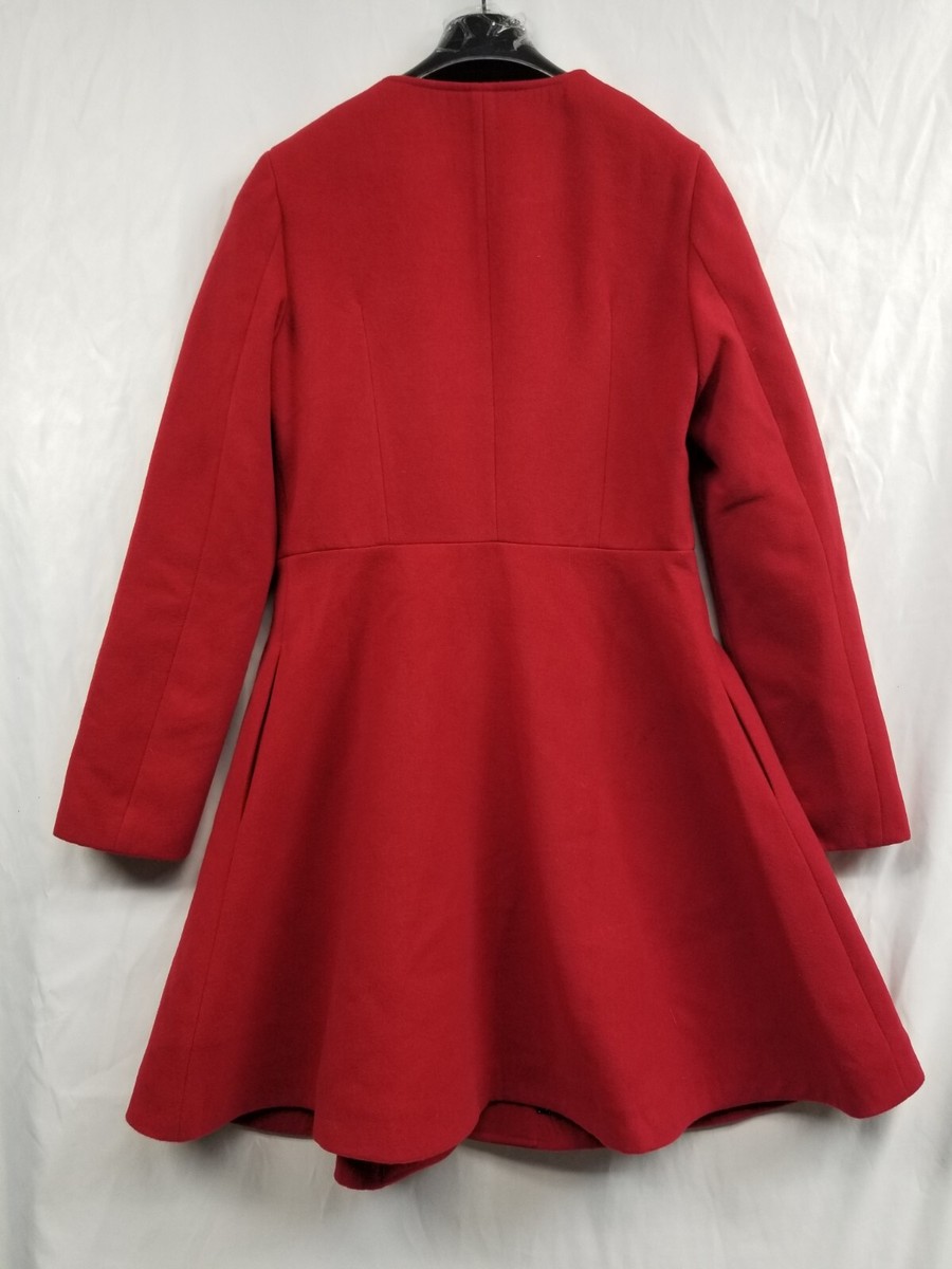 Kling Red Camdale Long Fit Flare Skirt Pea Coat Size See Pics Small Stains