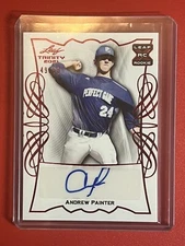 2021 Leaf Trinity Red Foil AUTO ANDREW PAINTER Phillies 49/50