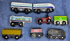Vintage Wooden Magnetic Train Lot Imaginarium Thomas  Friends Brio Compatible