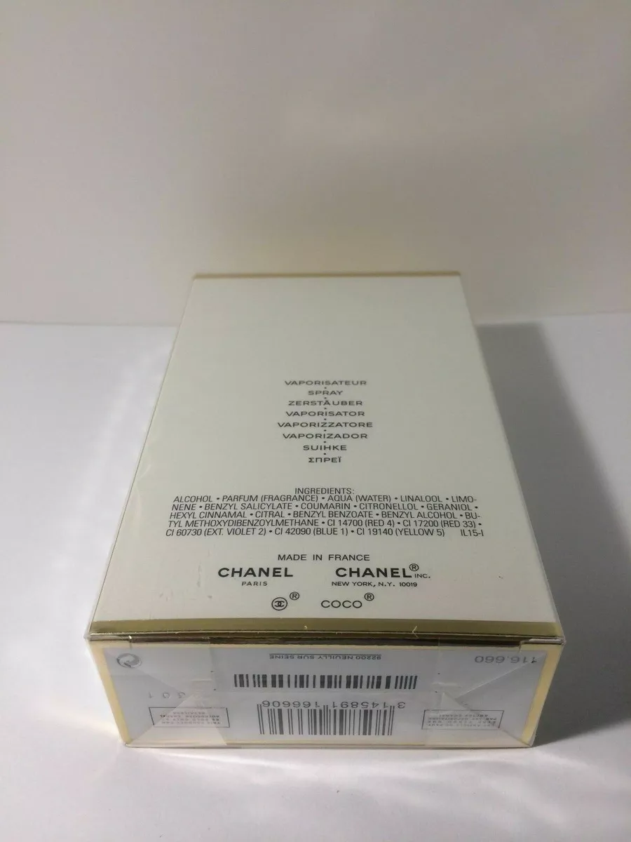 Made In France *COCO MADEMOISELLE by CHANEL 3.4 oz/ 100 ML EDT Spray Sealed  Box