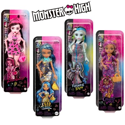Monster High Dolls   Frankie Stein, Draculaura, Cleo De Nile & Clawdeen Wolf Toy