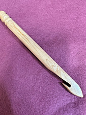 Hand carved BIRDSEYE MAPLE LARGE YARN CROCHET HOOK size Q